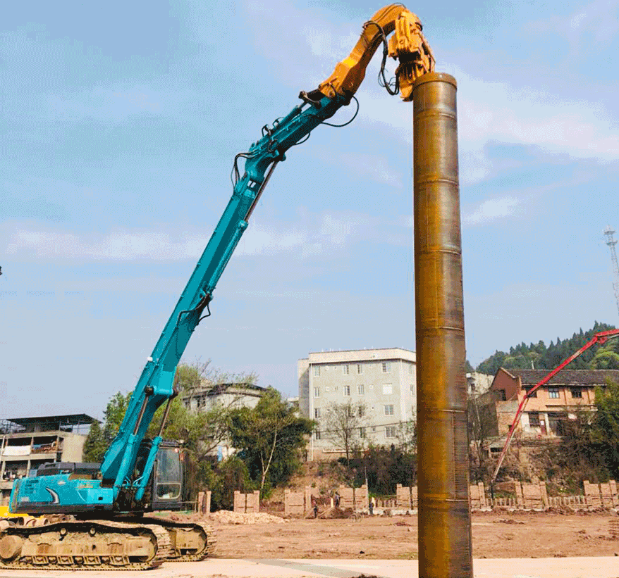挖機打樁臂，打樁臂改裝